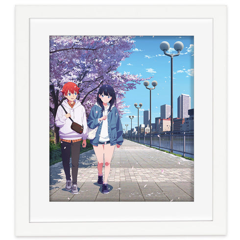 『グリッドマンユニバース』描き下ろし額装高精細アート(裕太&六花/桜デート)